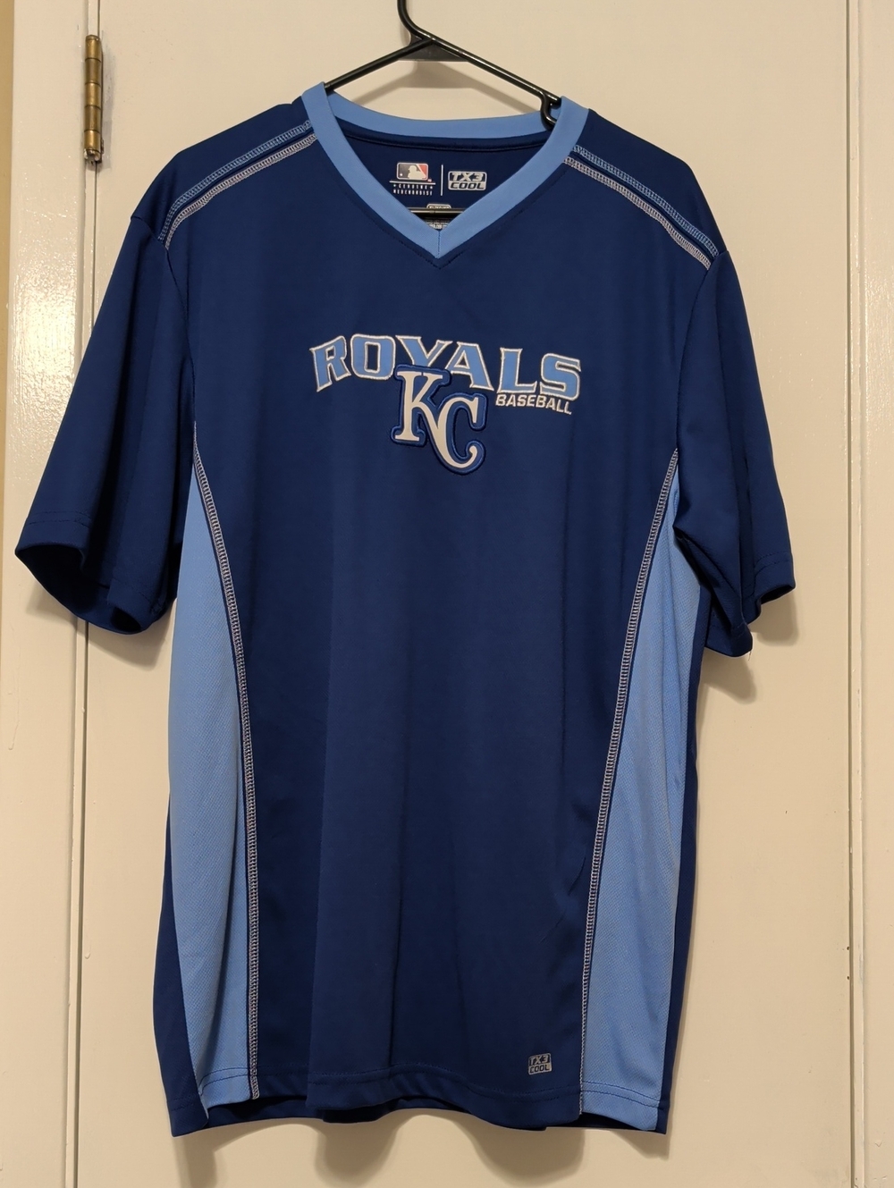 Majestic Royals KC Baseball Jersey in Dark and Light Blue